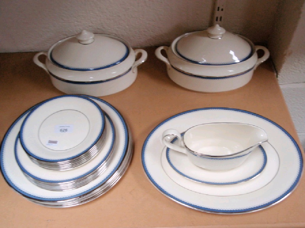 Appraisal: A Minton Clifton pattern dinner service comprising oval meat plate