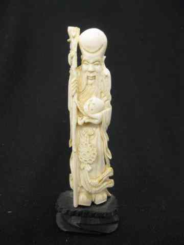 Appraisal: Chinese Carved Ivory Figure of an Immortal fine detail ''