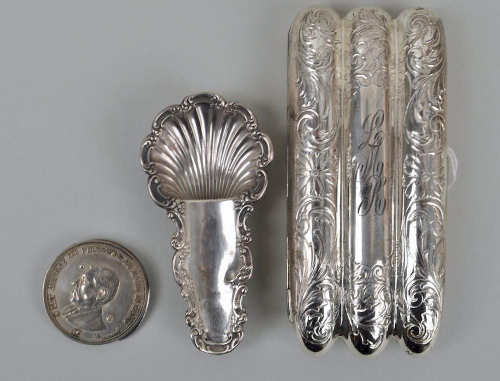 Appraisal: Group Three Gentlemen's Smoking Accessories comprising a Webster sterling monogrammed