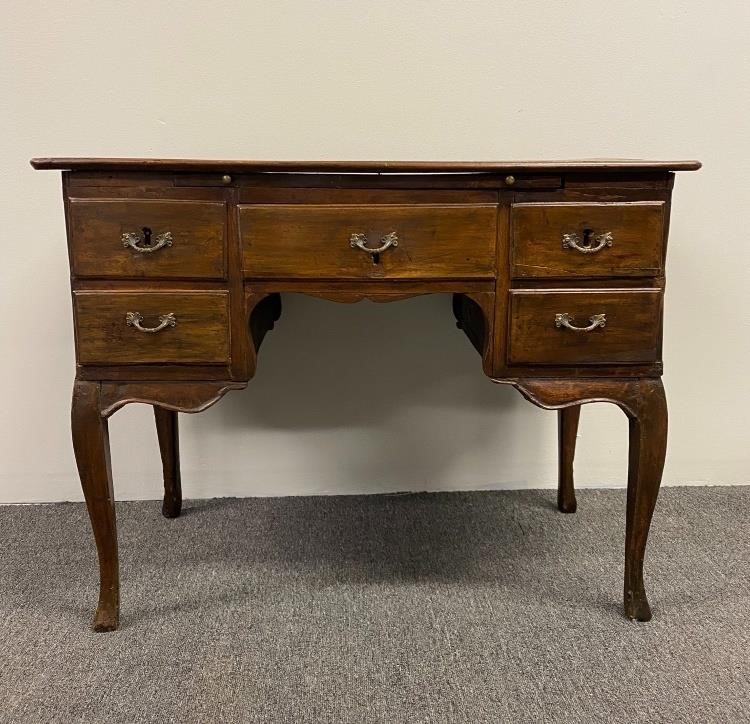 Appraisal: French walnut dressing table th c h x w x