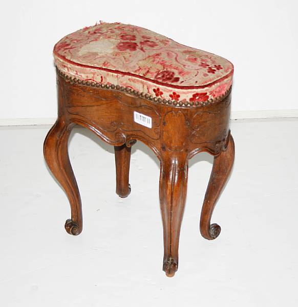 Appraisal: A Louis XV walnut stool third quarter th century height