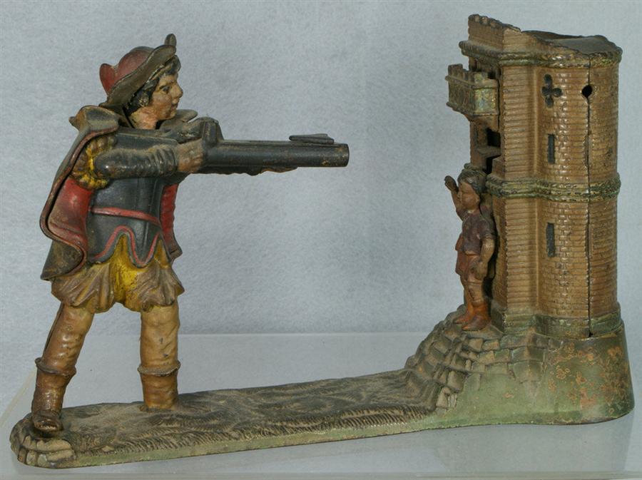 Appraisal: William Tell cast iron mechanical bank some chips and minor