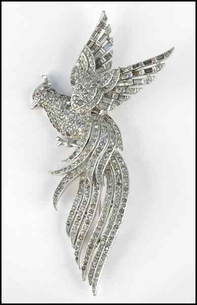 Appraisal: TRIFARI RHINESTONE BIRD BROOCH Condition No Specific Condition Recorded -