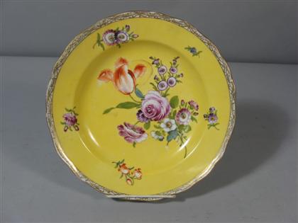 Appraisal: Meissen porcelain soup plateThe center painted with a large floral