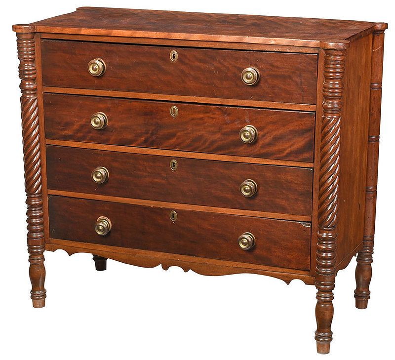 Appraisal: New England Late Federal Chest of Drawers American early th