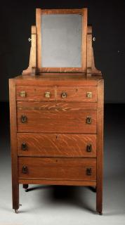 Appraisal: Luce Furniture Co Grand Rapids Dresser with Mirror Luce Furniture