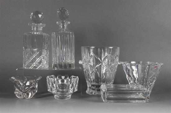 Appraisal: Seven American and Continental molded glass articles including Lenox vase