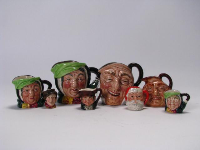 Appraisal: Eight Assorted Royal Doulton Toby mugs including Sairey Gamp medium