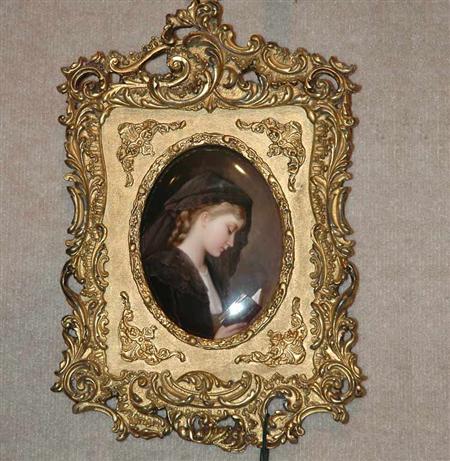 Appraisal: Framed KPM Painted Porcelain Plaque Estimate -