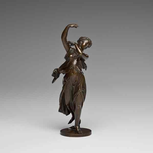 Appraisal: Henry Etienne Dumaige French - Classical Maiden Bronze signed on