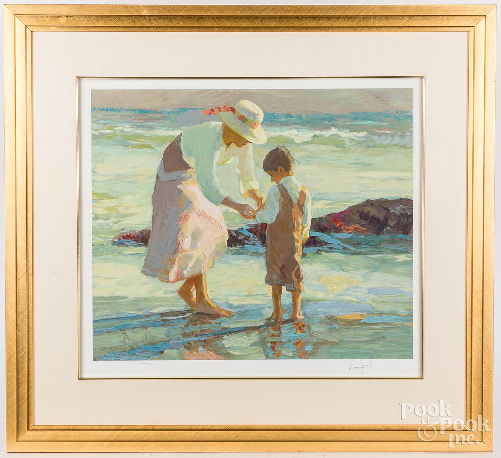 Appraisal: Don Hatfield signed serigraph Don Hatfield signed serigraph Mother and