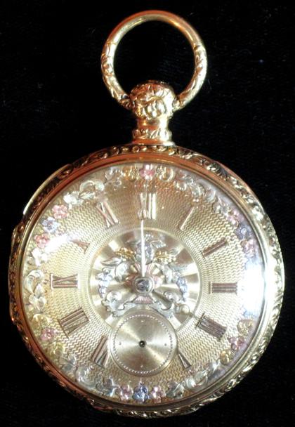 Appraisal: English yellow gold open face pocket watchjos johnson Liverpool -