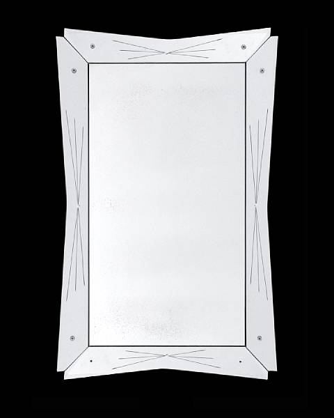 Appraisal: An Italian Art Deco style mirror circa The shaped rectangular