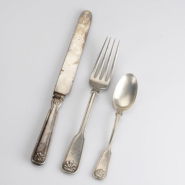 Appraisal: TIFFANY AND CO Fifteen pieces of silver flatware in the