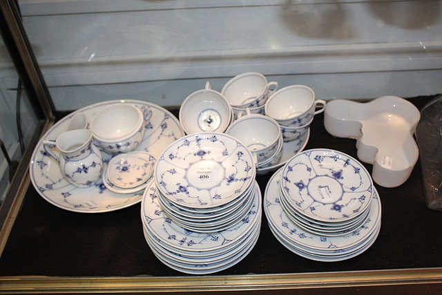 Appraisal: A ROYAL COPENHAGEN BLUE ONION PATTERN COFFEE SERVICE