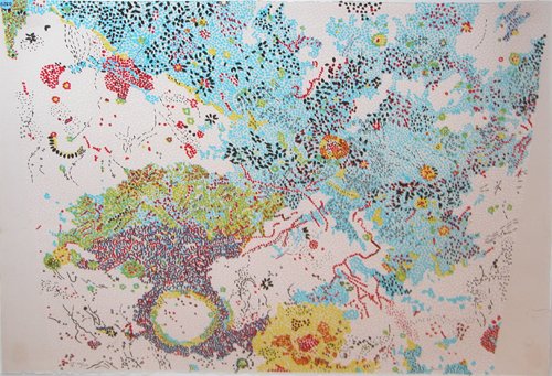 Appraisal: Artist Graves Nancy American - Title Lunar Landscape V Montes