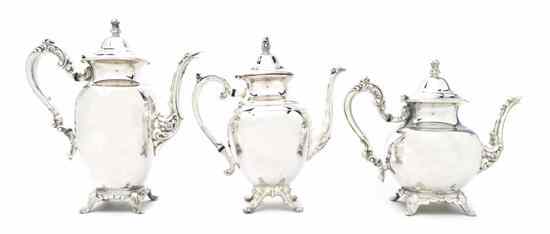 Appraisal: An American Silverplate Tea and Coffee Service William Rogers comprising