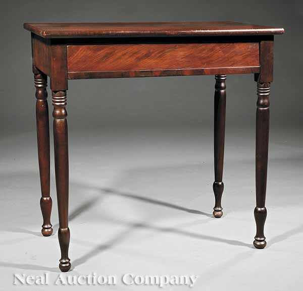 Appraisal: An American Federal Mahogany Console Table early th c figured