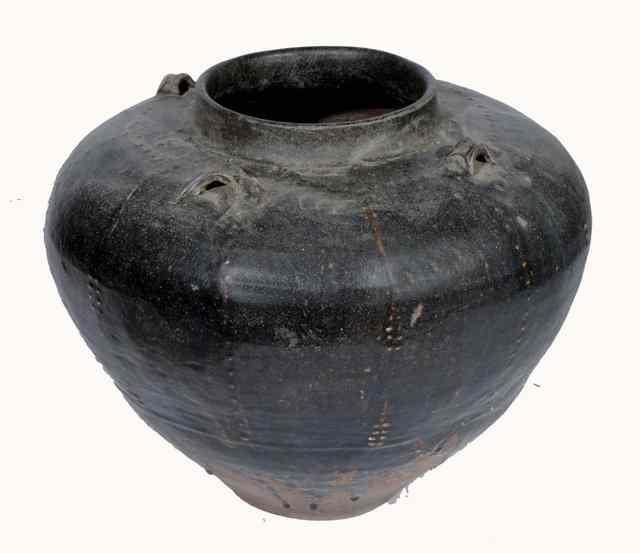 Appraisal: A SIMILAR SMALLER SOUTH EAST ASIAN JAR with four lug