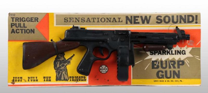 Appraisal: Marx Plastic Toy Burp Gun Description Gun remains attached to