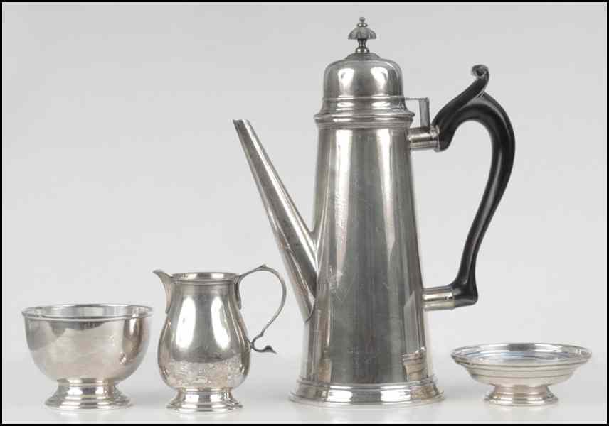 Appraisal: WHITING STERLING SILVER THREE PIECE COFFEE SERVICE Comprised of a