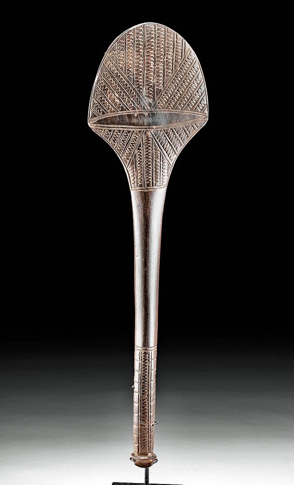 Appraisal: th C Samoan Wooden Fa'alautalinga First Time At Auction South