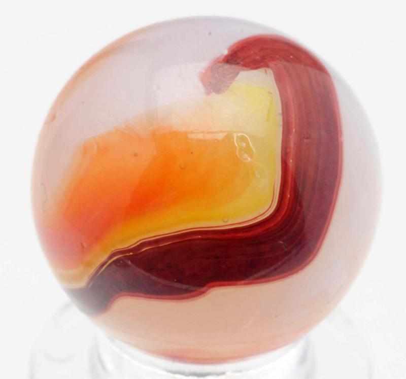 Appraisal: Akro Agate Carnelian Oxblood Marble with Yellow White translucent base