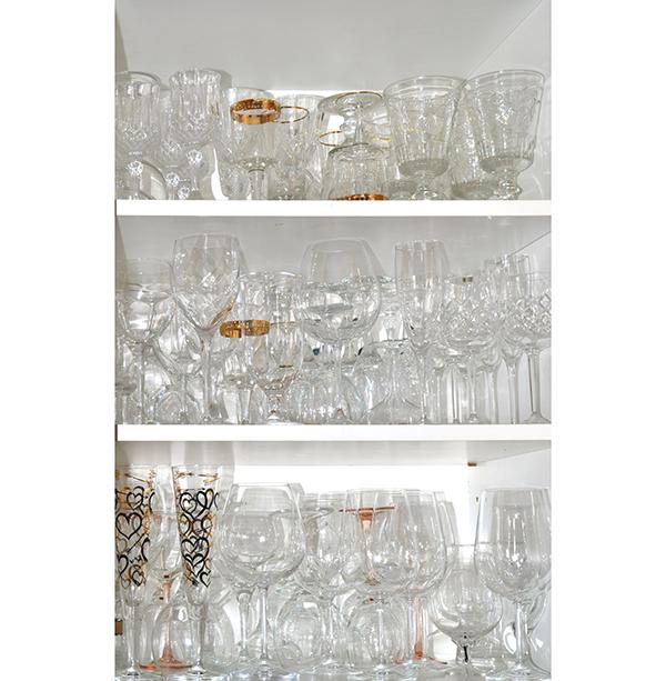 Appraisal: A LARGE COLLECTION OF CRYSTAL AND GLASS STEM WARE