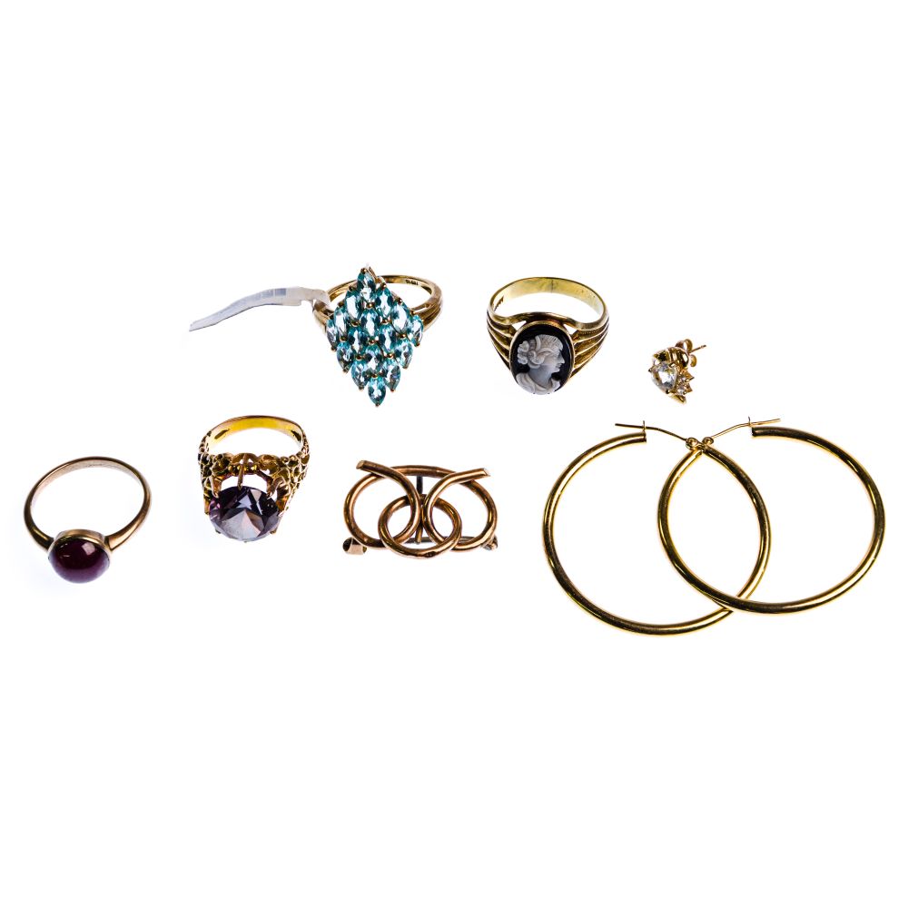 Appraisal: K GOLD AND K GOLD JEWELRY ASSORTMENTIncluding in k rings