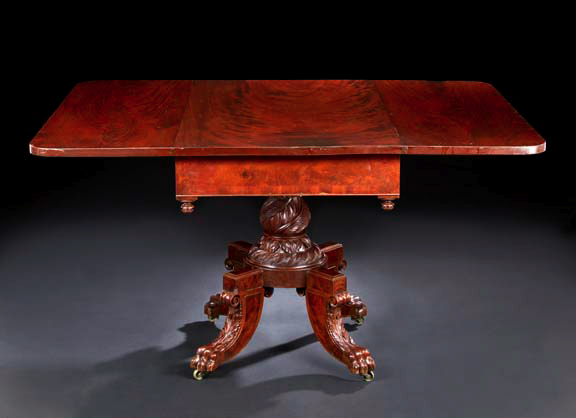 Appraisal: American Late Classical Mahogany Table second quarter th century the