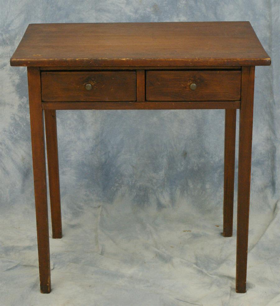 Appraisal: Pine poplar and white cedar drawer Sheraton stand w x