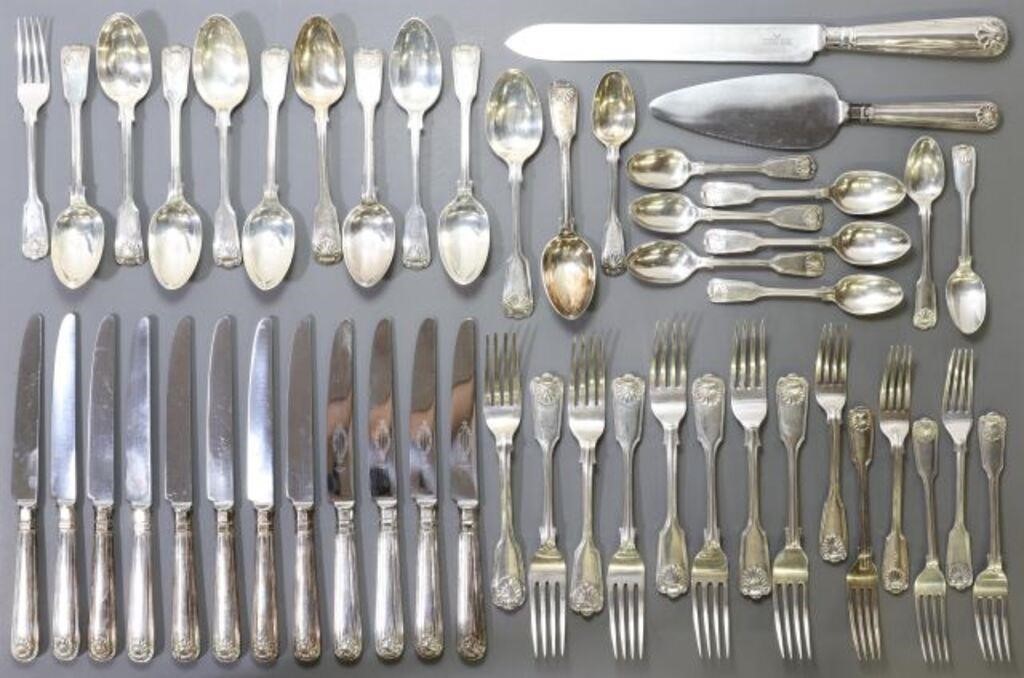 Appraisal: lot of English sterling silver flatware with shell tip handles