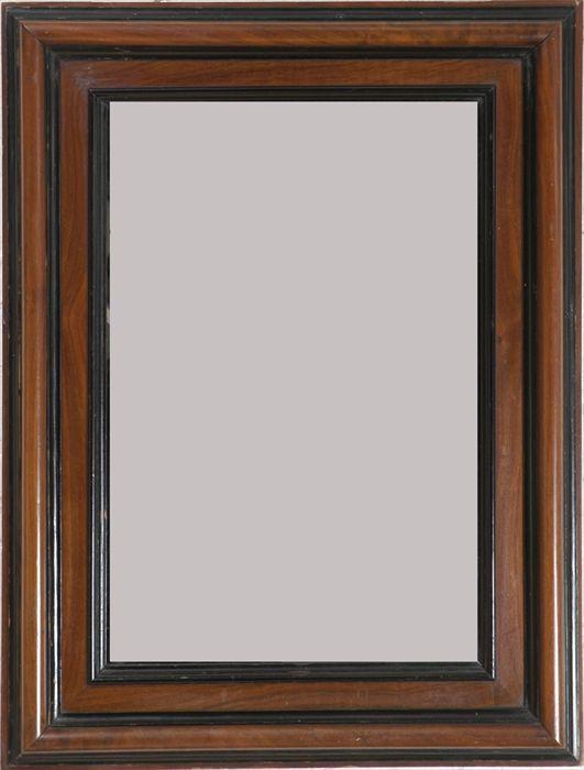 Appraisal: Victorian Part-Ebonized Walnut Wall Mirror x in