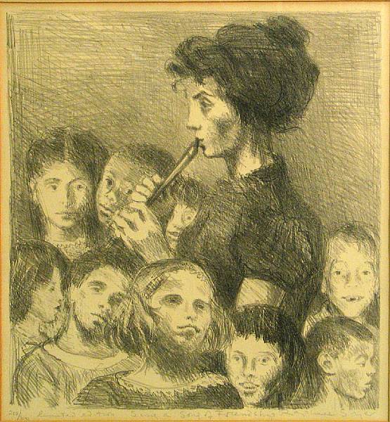 Appraisal: Raphael Soyer Sing a Song of Friendship C - Lithograph