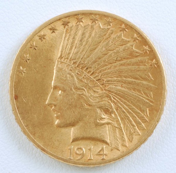 Appraisal: Indian Head Eagle gold piece Type with motto CONDITION Extremely