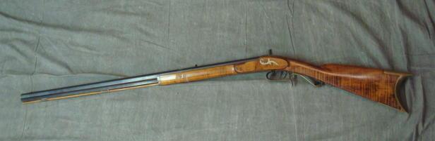 Appraisal: Flintlock Rifle Signed J D Shrock Good overall condition From