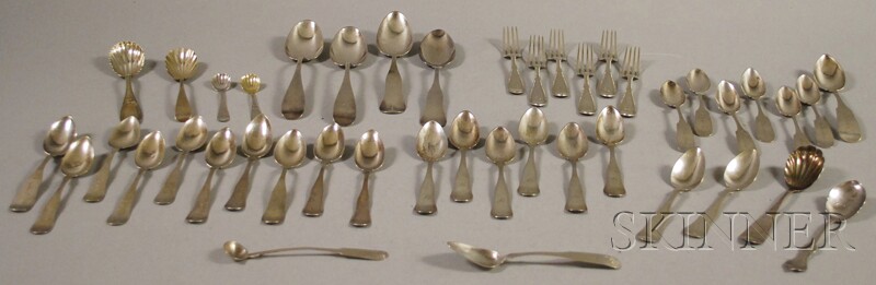 Appraisal: Group of Mostly Coin Silver Spoons including a number of