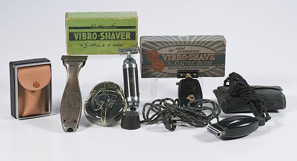 Appraisal: LOT OF ELECTRIC AND WIND-UP RAZORS lot of seven Includes