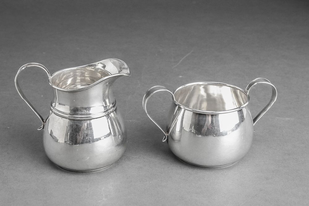 Appraisal: Webster Silver Sugar Bowl Cream Pitcher Set Webster Co sterling