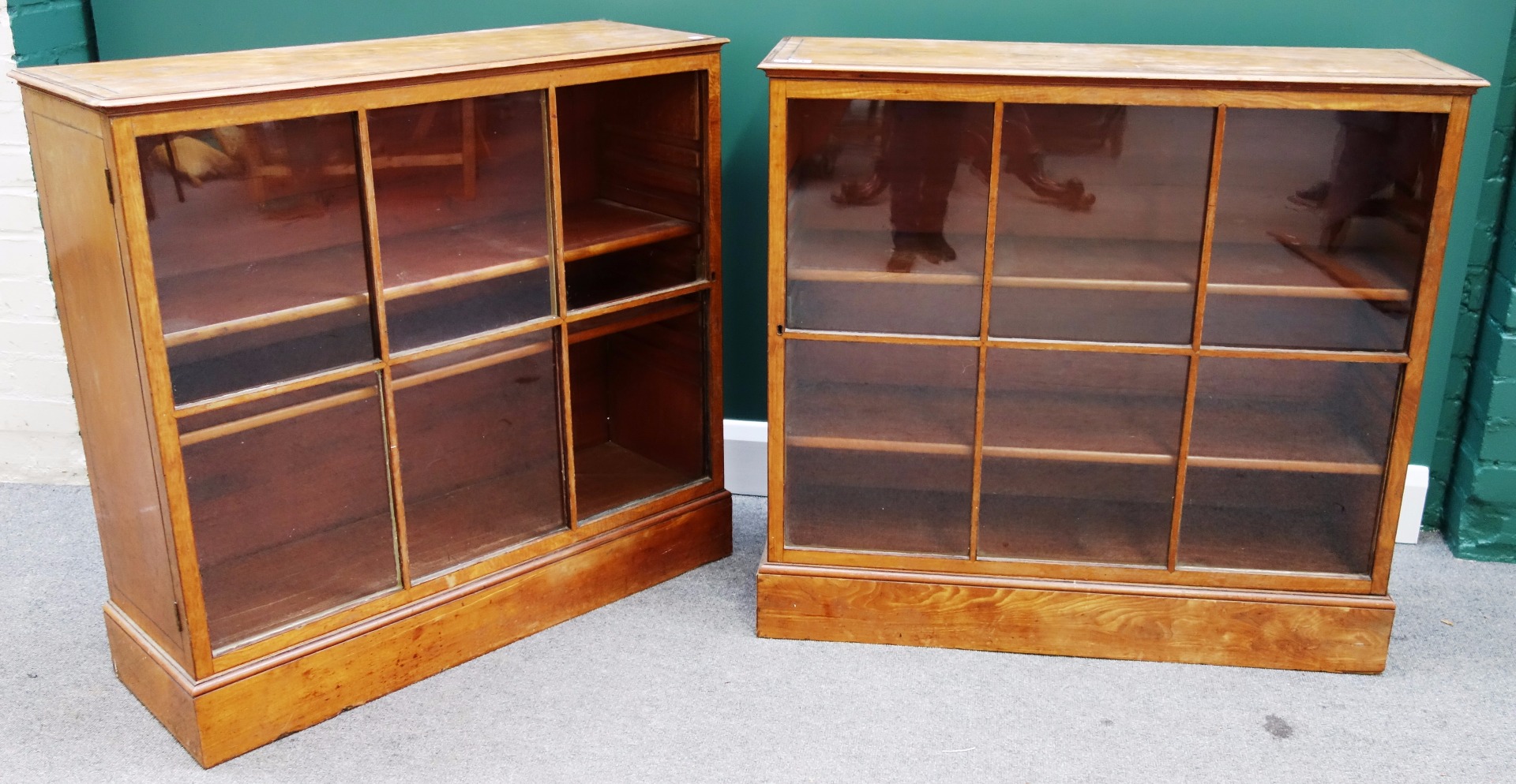 Appraisal: A pair of made up early th century satinwood glazed