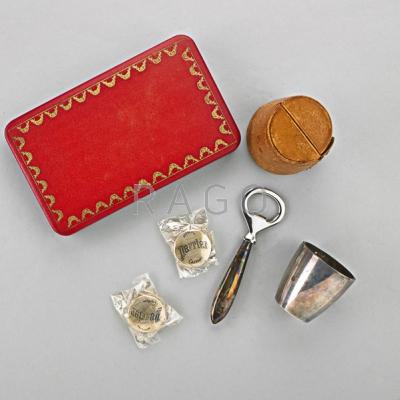 Appraisal: TIFFANY CO AND CARTIER STERLING BAR ACCESSORIES Set of four