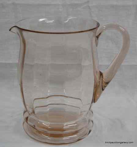 Appraisal: c Depression Era Pink Glass oz PitcherProduced by Macbeth-Evans Glass