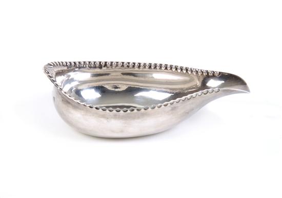 Appraisal: An English Sterling Silver Pap Boat London Length inches