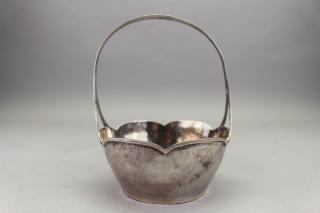 Appraisal: Lebolt Hand Made Sterling Silver Basket Lebolt Hand Made Sterling