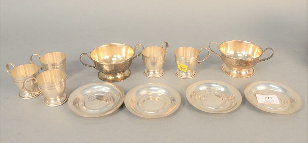 Appraisal: Group of sterling silver to include sterling liners for cups