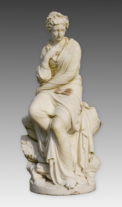 Appraisal: LARGE AND IMPRESSIVE MARBLE SCULPTURE OF A BEAUTY SIGNED FAGGIONI