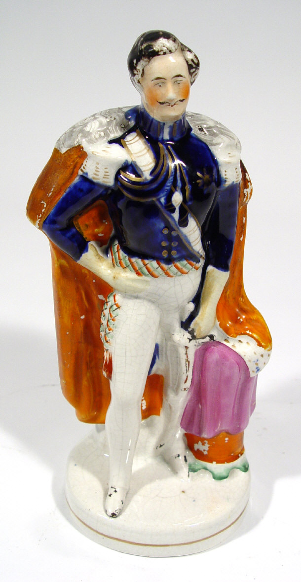 Appraisal: Staffordshire figure 'Prince Albert' with hand painted and gilded decoration