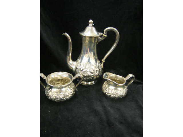 Appraisal: Pc S Kirk Son Repousse Sterling Silver Demitasse or Coffee