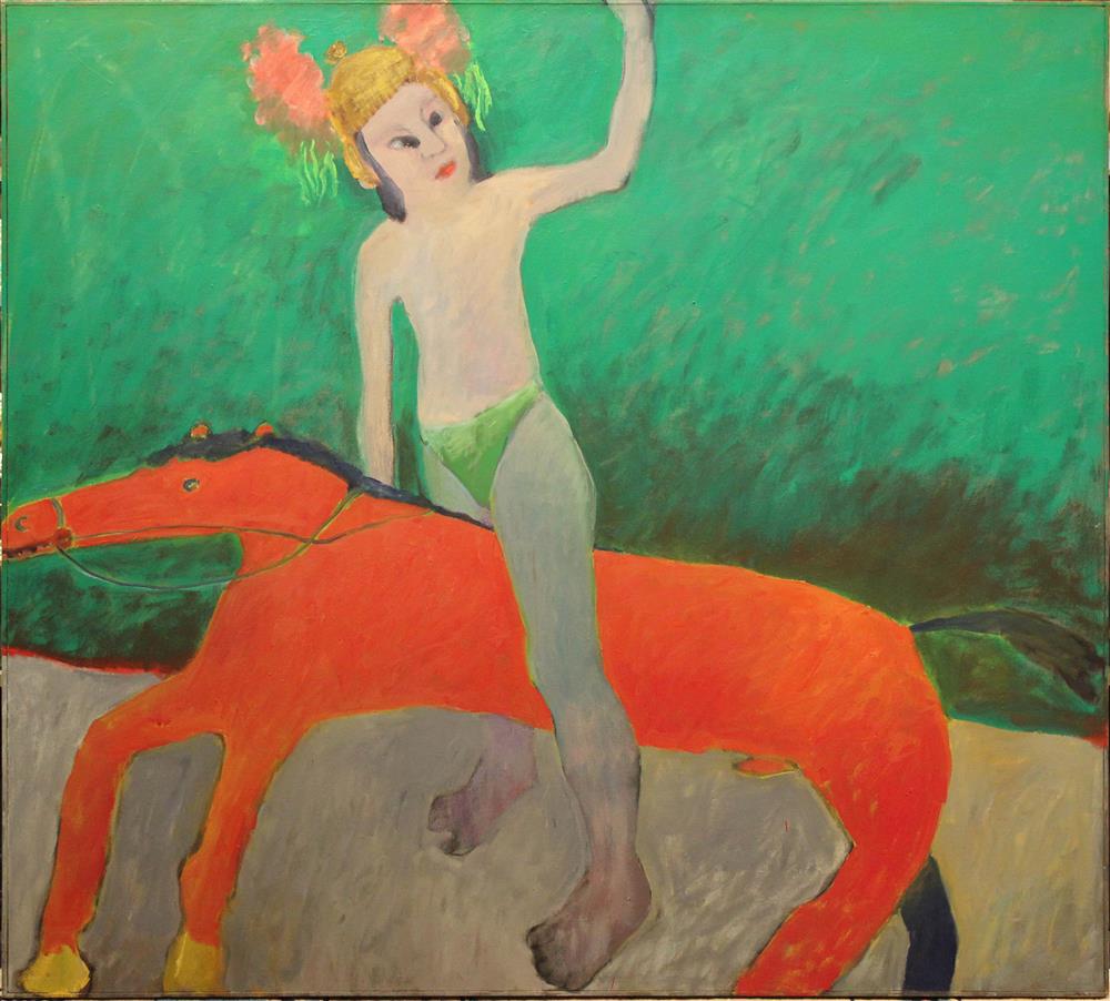 Appraisal: DOROTHY PRESTON AMERICAN - BALINESE CIRCUS RIDER Oil on canvas