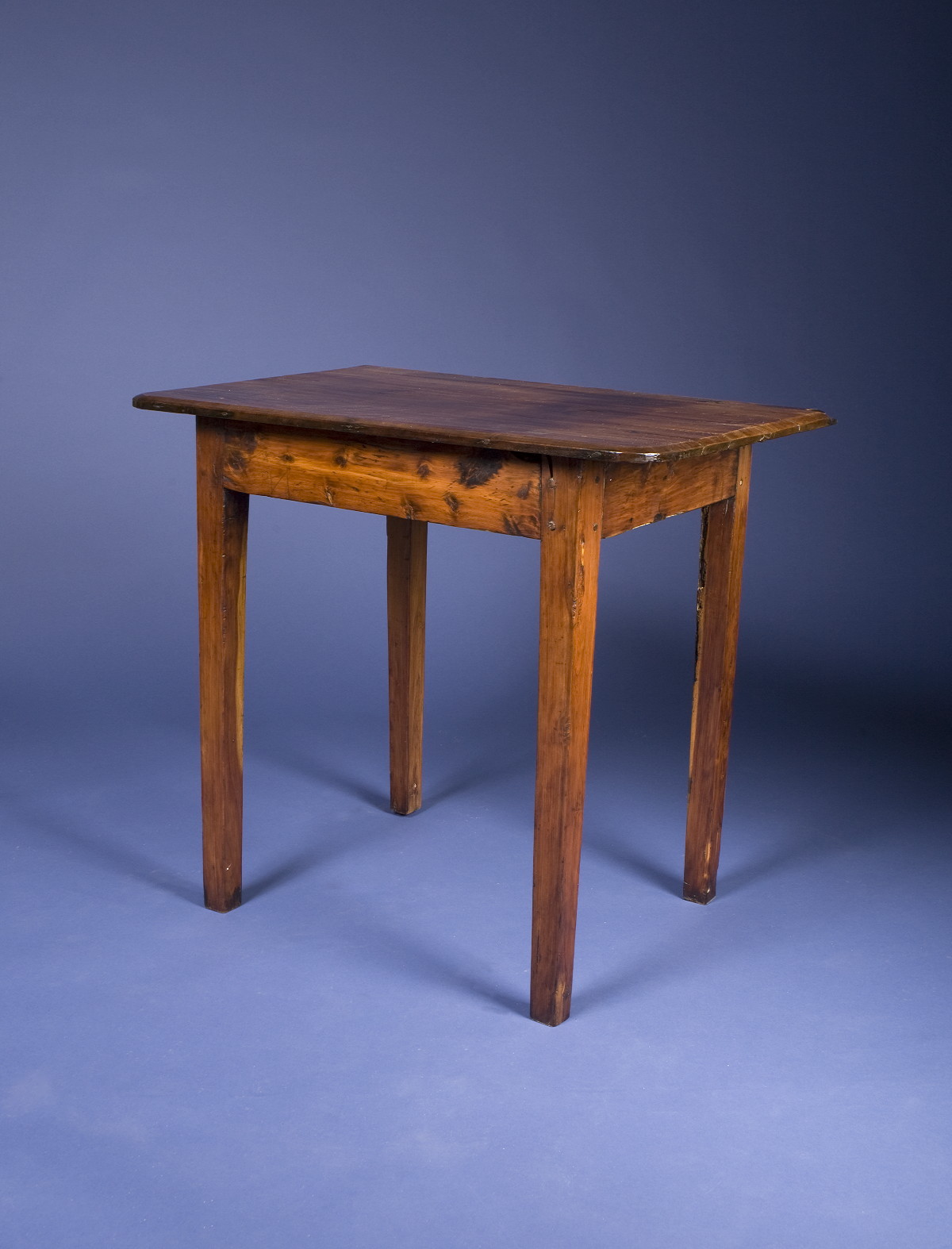 Appraisal: BERMUDA CHIPPENDALE CEDAR SIDE TABLE The rectangular top with rounded